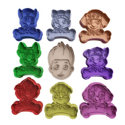 Set Paw Patrol With Bones Cookie Cutter STL Cookie Cutter STL Store