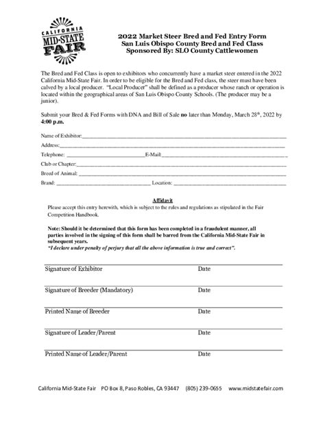 Fillable Online Fillable Online Beef Replacement Heifer Entry Form Fax