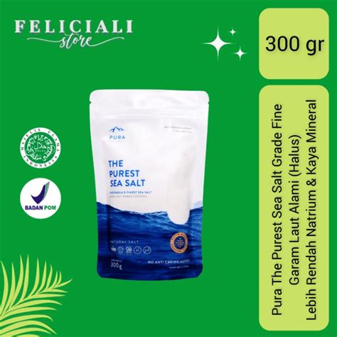 Jual Pura Purest Sea Salt Fine Halus Garam Laut Organik Alami Natural