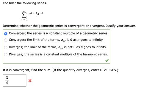 Solved Consider The Following Series 3n 14 N 1 Chegg