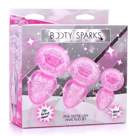 Booty Sparks Pink Glitter Gem Anal Toys Adam Eve