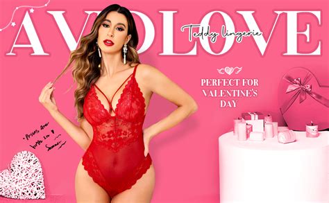 Avidlove Womens Snap Crotch Lingerie Lace Teddy One Piece Babydoll Sexy Mini Bodysuit At Amazon