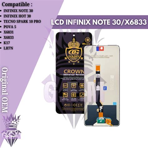 Jual Lcd Infinix Note X Hot X Tecno Spark Pro Touchscreen Fullset Complete