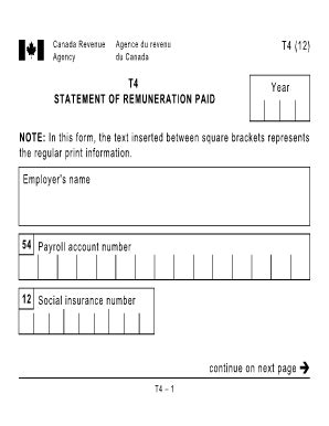 Fillable T4 Fill And Sign Printable Template Online