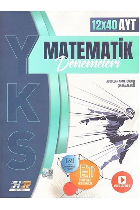 Hız ve Renk Yayınları Yks Ayt Hız Ve Renk Deneme Matematik 12 40 2024