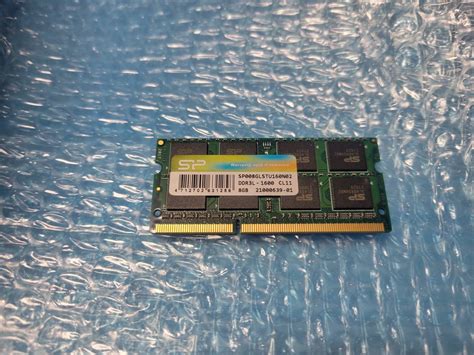 【やや傷や汚れあり】即決 Silicon Power製 Ddr3 8gb Pc3l 12800s So Dimm 204pin 低電圧対応