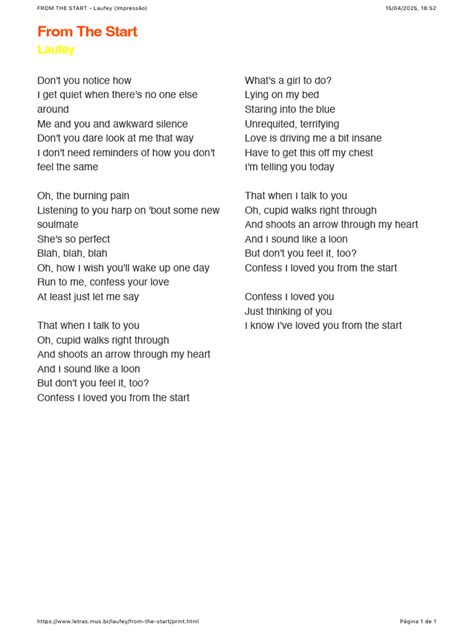 Laufey From The Start Lyrics