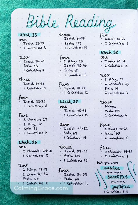 How To Read The Bible In A Year With A Bullet Journal Artofit