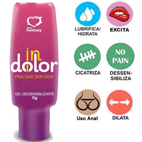 Indolor Gel Dessensibilizante Anestésico Sexo Anal 15g Sexy Fantasy