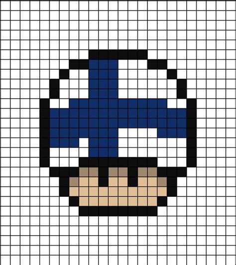 Finland Mushroom Pixel Art In Kreuzstichmuster Muster