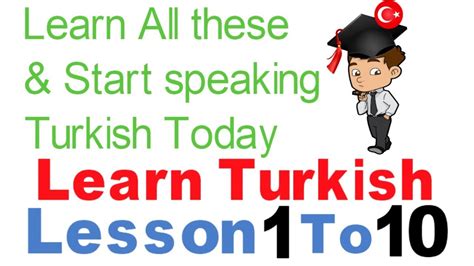 Learn Turkish And Speak From Today Day 1 Lesson 1 To 10 Youtube