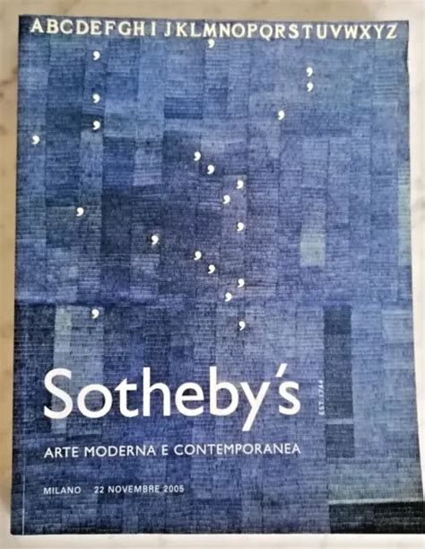 2005 CATALOGO ASTA SOTHEBY S MILANO ARTE CONTEMPORANEA PER UNA