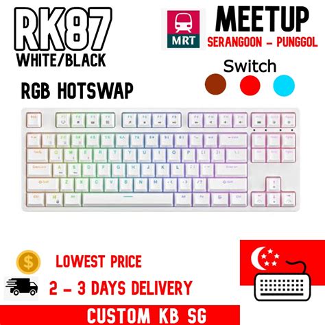 Rk Hot Swappable Rgb Mechanical Keyboard Computers Tech Parts Accessories Computer