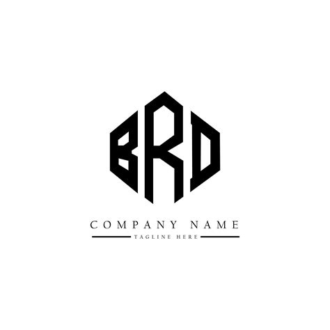 Brd Letter Logo Design With Polygon Shape Brd Polygon And Cube Shape