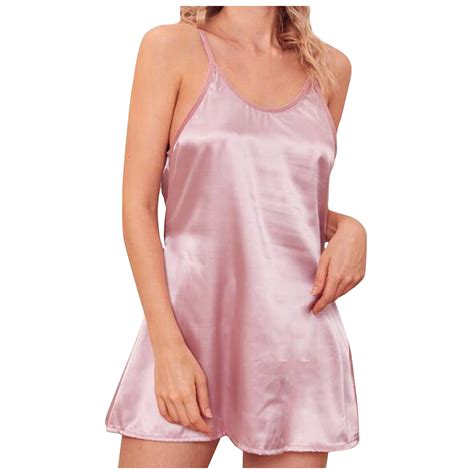 RPVATI Womens Sexy Lingerie Plus Size Babydoll Satin Spaghetti Strap Sleepwear Full Slip Teddy