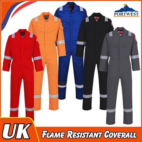 Portwest Flame Resistant Light Weight Anti Static Coverall Overall