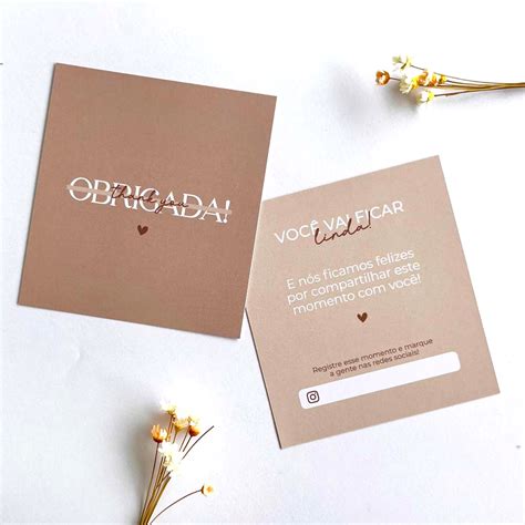 Cart Es De Agradecimento Ao Cliente Unboxing X Cm Nude Desconto No Pre O