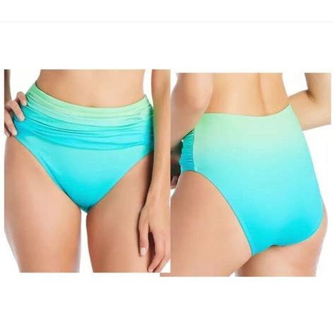Bleu Rod Beattie Swim Bleu By Rod Beattie Womens Cool Breeze Shirredhighwaist Bikini Bottoms
