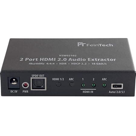 Feintech Vax Adaptateur Hdmi Audio Extractor R Partiteur Avec