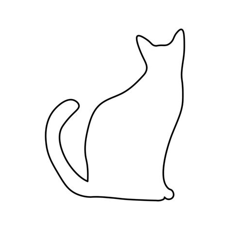 Cat Outline Template