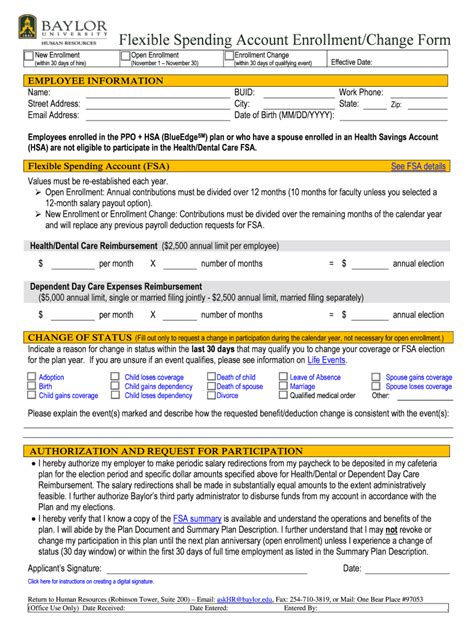 Baylor Payroll Direct Deposit Form Fill Online Printable Fillable Blank Pdffiller