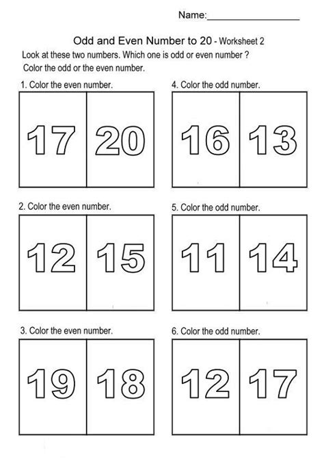 Even And Odd Numbers Worksheet Printable Calendars At A Glance