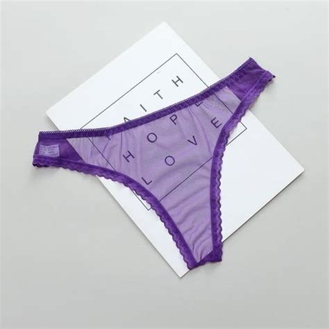 Culotte Slip En Dentelle Pour Femmes Purple D Lingerie Sexy Taille Basse Blanc