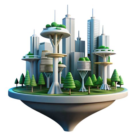 Eco-Friendly Floating City Sustainable Urban Design 56407993 PNG