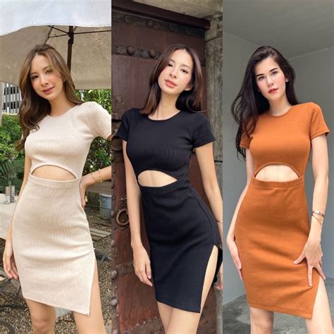Hotter Kelly Dress Nude Black Brown Shopee Thailand