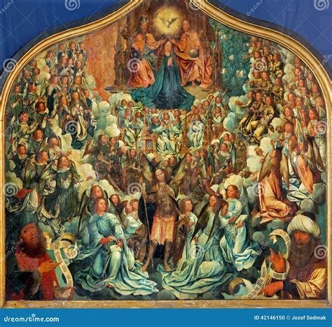 BRUGES, BELGIUM - JUNE 12, 2014: the Coronation of the Virgin by Albert