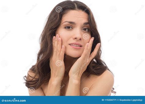Portrait Of An Angry Brunette Woman Stock Image Image Of Isolated Expression 115334771