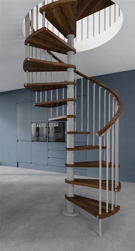 Gamia Wood Deluxe Spiral Stair Kit (1200mm) | Spiral stairs, Spiral ...