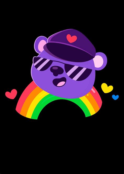 Gay Bear Lgbtq Pride Humor Poster Picture Metal Print Paint By Foxxy Merch Displate