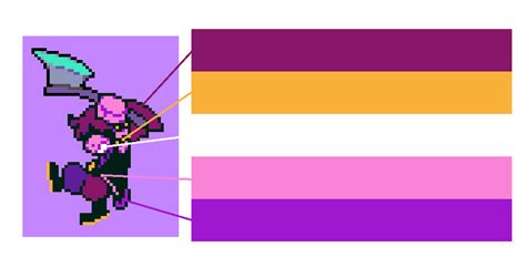 Lesbian Flag With The Colour Scheme Of Susie Deltarune R Vexillologycirclejerk