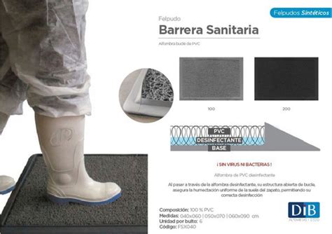 Alfombra Barrera Sanitaria Tipo 3m Desinfección 60x90