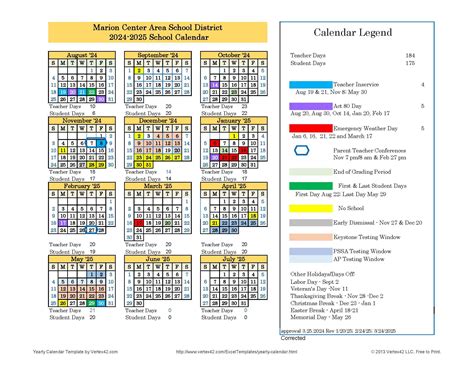 School Calendar 2024-2025-final – About Us – Marion Center Area School
