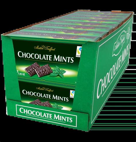 Chocolate Mints - pure chocolade gevult met mint creme 200g - Doos 16 stuks