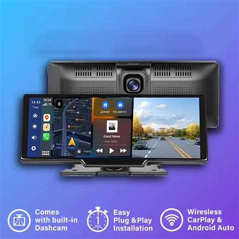 Adinka Dashcam Dual Camera Wireless Head Unit Touch Screen Inch