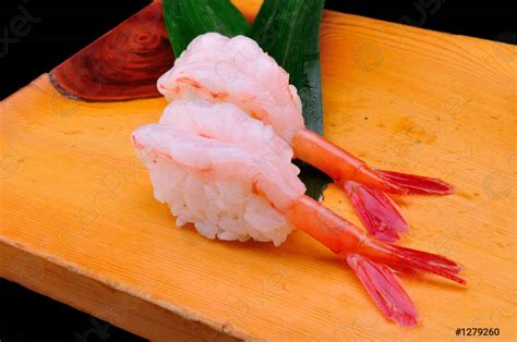 Japanese Sweet Shrimp Sushi Stock Photo Crushpixel