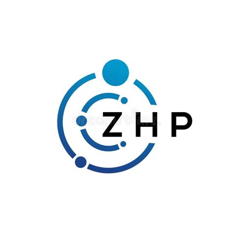 Design Do Logo Da Tecnologia De Letras Zhp Em Fundo Branco Conceito De