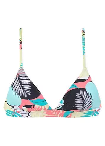 Active By LASCANA Tropical Print Triangle Bikini Top Freemans