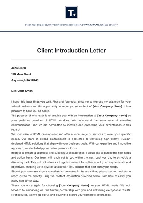 Free Construction Company Introduction Letter Template To Edit Online