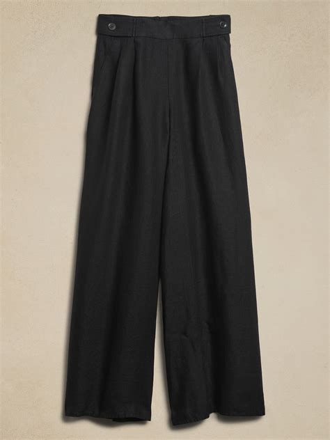 Lina Linen Wide Leg Pant Banana Republic