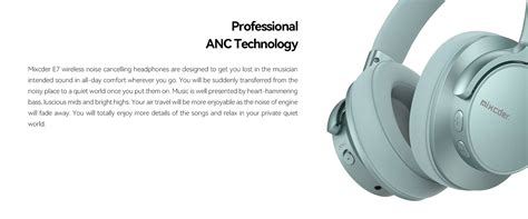 Mixcder E7 Wireless Active Noise Cancelling Headphones