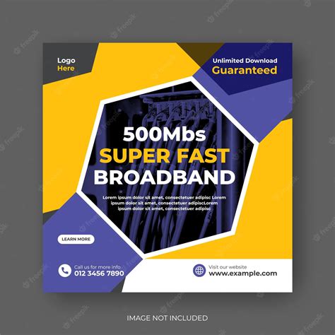 Premium Vector | Super fast broadband social media facebook instagram