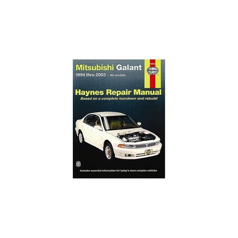 Haynes Repair Manual Mitsubishi Libero 10