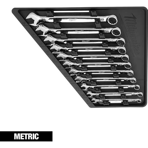 Milwaukee Combination Wrench Set 11 Pc Metric Model 48 22 9511 Northern Tool