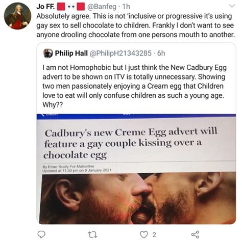 The egg ceptional double standard on show in Cadburys Crème Egg Gay te debate Daily Squirt