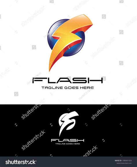 Flash 3d Logo Template Stock Vector (Royalty Free) 1380001433 | Shutterstock