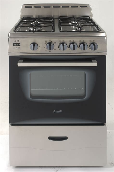 Avanti GR2416CSS 24 Inch Freestanding Gas Range with 4 Sealed Burners